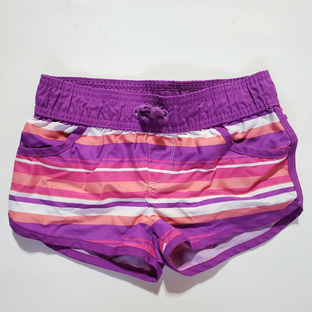 4/$20 Joe Fresh Girls Pink Stripe swim short Beach Pool Wear, size Small 6/7